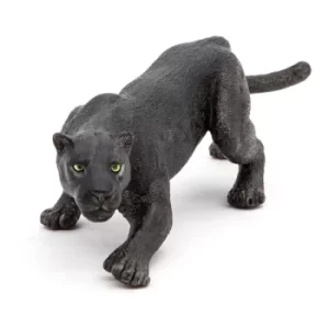 image of PAPO Wild Animal Kingdom Black Leopard Toy Figure, Three Years or Above, Black (50026)