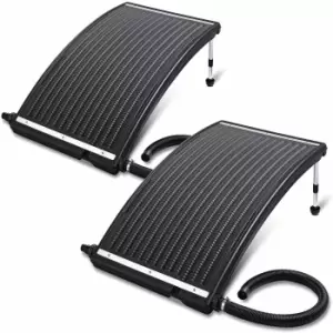 Solar Pool Heating Panel 2Pcs Set Anthracite 110x69x14cm