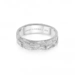 image of Artisan Woven Stacking Sterling Silver Ring NR02_SLV