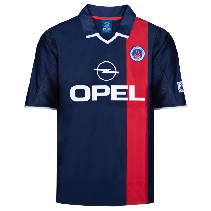 Image of Score Draw Paris St Germain 2001 Home Retro Shirt PSG01HPYSS-M M Mens Sportswear