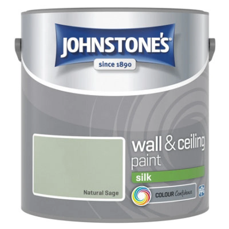 Image of Johnstone's Silk Emulsion Paint, 2.5L, Natural Sage