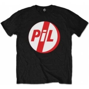 image of Pil Logo Mens Black T Shirt: Medium