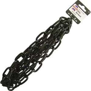 image of Faithfull Black Japanned Chain Black 6mm 2.5m