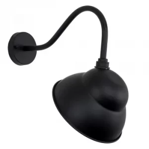 Image of Porter IP23 Swan Neck Pub Wall Light in Black