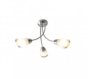 image of Wickes Monica Glass and Chrome Pendant Ceiling Light - E14