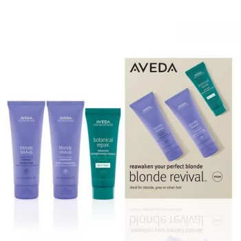 image of Aveda blonde revival and botanical repair discovery set - set of 3