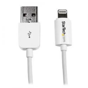 Image of StarTech.com 0.3m (11in) Short White Apple 8-pin Lightning Connector to USB Cable iPhone iPod iPad