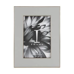 image of 4" x 6" - iFrame Die Cast Soft Grey Photo Frame