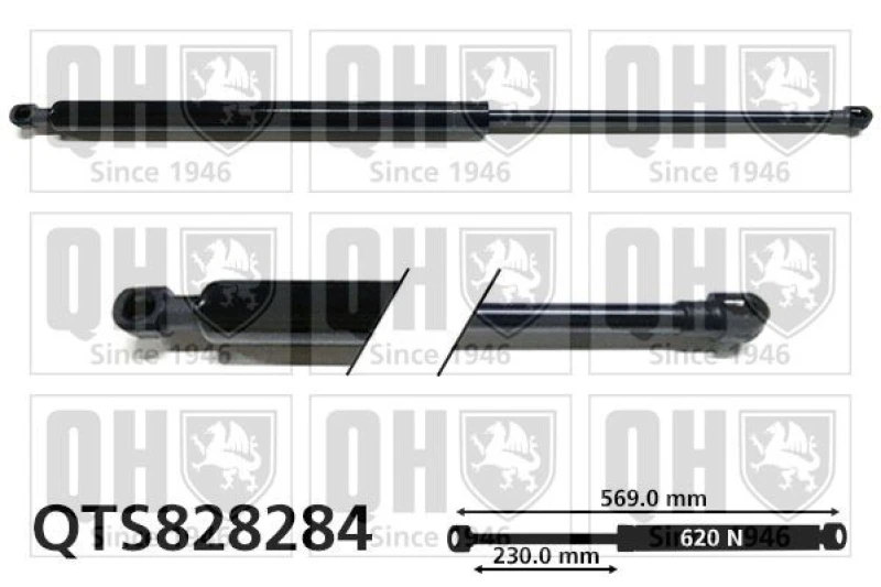 Image of QUINTON HAZELL Tailgate strut QUINTON HAZELL QTS828284