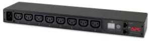 image of AP7821B - Metered - 0U/1U - Horizontal/Vertical - Black - 8 AC outlet(s) - C13 coupler