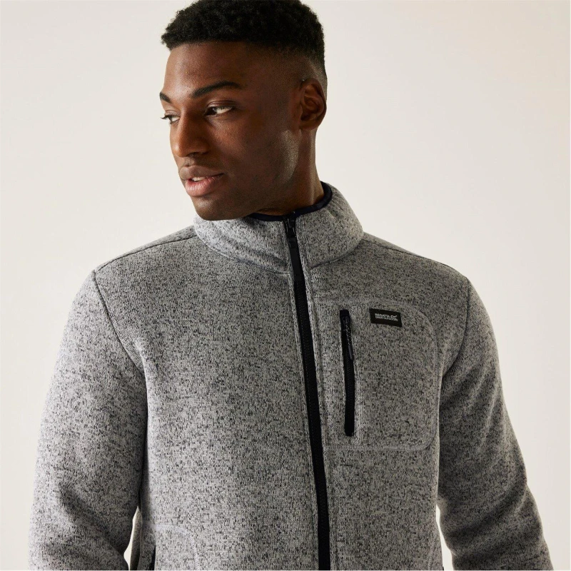 Image of Regatta Regatta Men Barlee Full-Zip Insulating Active Fleece in Silver Size: Small Silver S Male 5063516103158