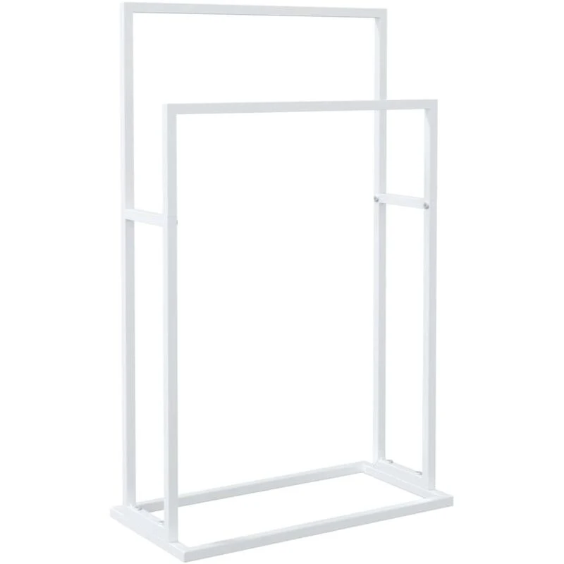 Image of VIDAXL Vidaxl - Freestanding Towel Rack White 48x24x78.5cm Iron 8720286933480