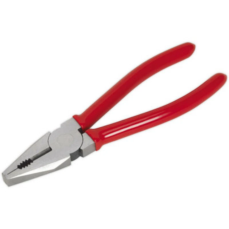 Image of Loops 175mm Combination Pliers - Drop Forged Steel - 30mm Jaw Capacity - Serrated Jaws Metallics