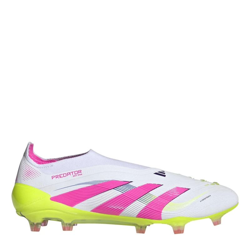 Image of adidas Predator Elite Laceless Firm Ground Football Boots White/Pink male 6 (39.3)