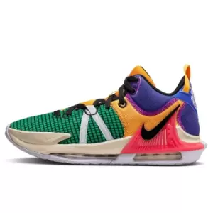 image of Nike Lebron Witness 7 I Promise, Vivid Purple/Black-Sea Coral, size: 10, Male, Basketball Performance, DM1123-501