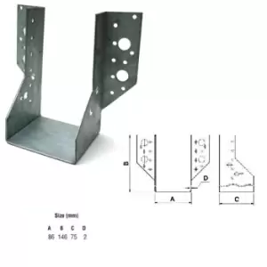 Image of Moderix Jiffy Timber Joist Hangers Decking Lofts Roofing Zinc Packs - Size 86 x