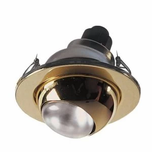 image of KnightsBridge R63 ES 60W 230V Eyeball Downlight - Brass