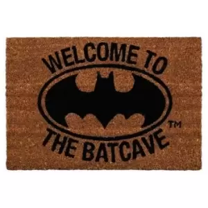 image of Batman Welcome To The Batcave Door Mat (40cm x 60cm) (Brown)