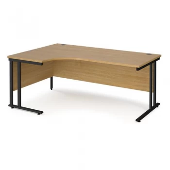 Image of Maestro 25 left hand ergonomic desk 1800mm wide Black cantilever leg