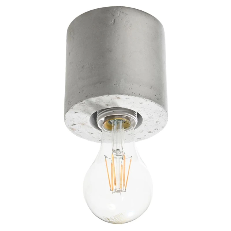 Image of Sollux Lighting Industrial Concrete Ceiling Lamp - Salgado Design, High Quality, E27