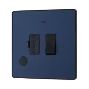 Image of BG Evolve Matt Blue Switched 13A Fused Connection Unit With Power LED Indicator And Flex Outlet - PCDDB52B