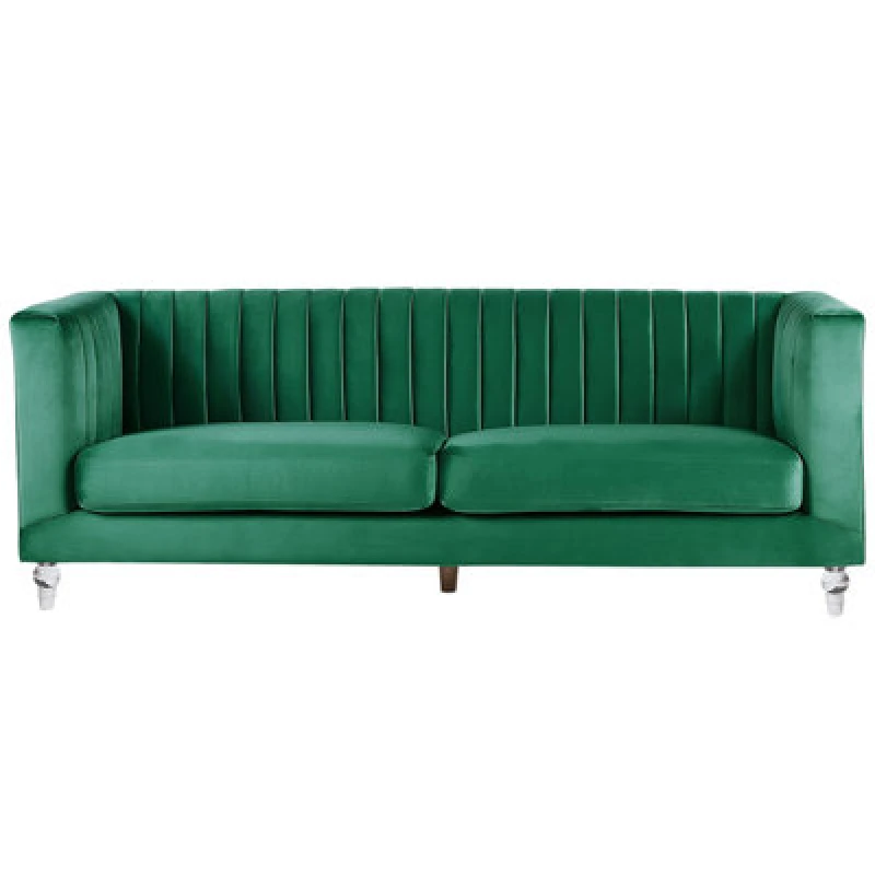 Image of Beliani Sofa 3 Seater Arvika Velvet Green