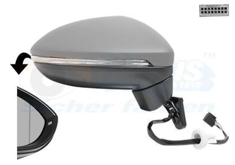 Image of VAN WEZEL Wing mirror VAN WEZEL 5819808