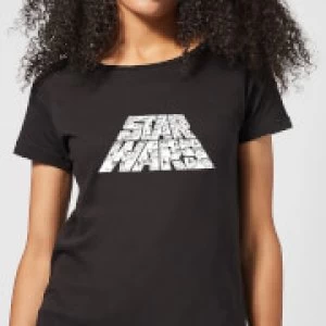 Image of Star Wars The Rise Of Skywalker Trooper Filled Logo Womens T-Shirt - Black