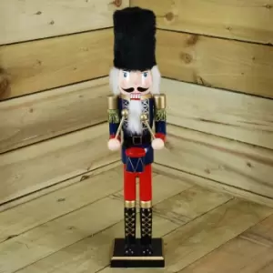 image of 60cm Tall Premier Christmas Nutcracker Wooden Soldier Decoration