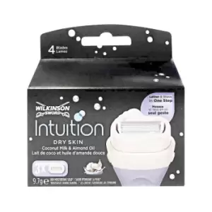 Image of Wilkinson Sword Intuition Dry Skin Replacement Blades 3 pc