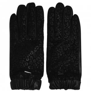 Image of Ted Baker Leopard Lauuren Gloves - black