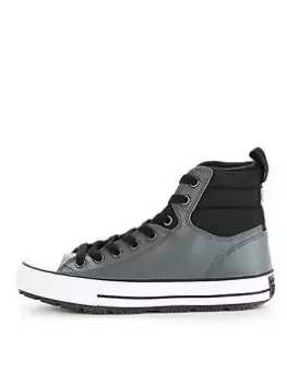 image of Converse Chuck Taylor All Star Faux Leather Water Resistant Berkshire Boot Hi, Grey/Black/White, Size 10, Men