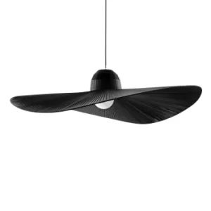 Image of Madame 1 Light Dome Ceiling Pendant Light Black
