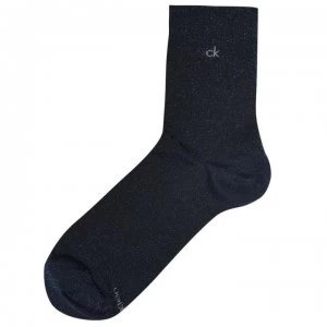 image of Calvin Klein Underwear Spark Lurex Ankle Sock - Blue