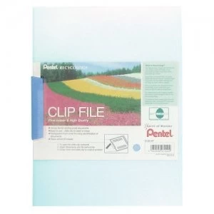 Pentel Recycology A4 Clip Files Blue PK10