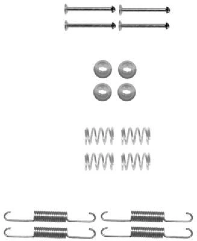 Image of HELLA Brake shoe fitting kit HELLA 8DZ 355 201-991