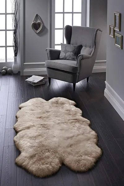 Image of Origin Genuine Sheepskin Quad Rug Beige