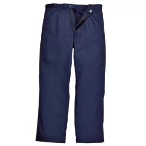 image of Biz Weld Mens Flame Resistant Trousers Navy Blue 3XL 34"