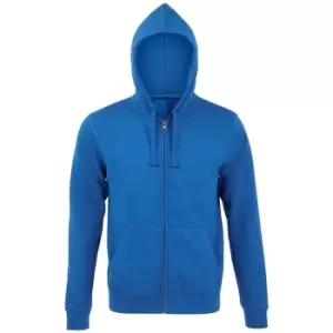 image of SOLS Mens Spike Full Zip Hooded Sweatshirt (L) (Royal Blue)