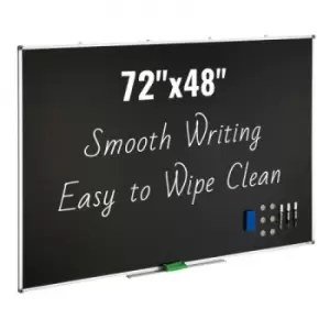 Image of VEVOR Chalk Board, 48 x 72" Large Chalkboard with Aluminum Frame, Black Boards Dry Erase Includes 1 Magnetic Erase & 3 Dry Erase Marker, Black Surface