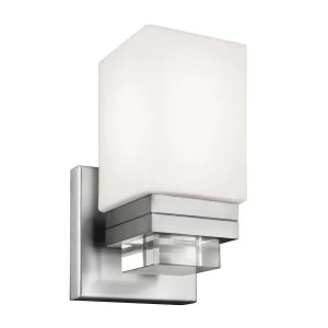 Image of 1 Light Indoor Wall Light Satin Nickel IP44, G9