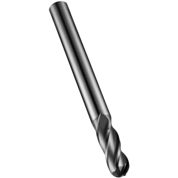 image of S511 12.00MM Carbide 4 Flute Plain Shank Ball Nosed End Mill - X-Ceed Coated