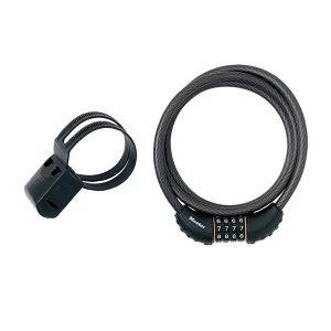 Image of Master Lock Black Braided Steel Combination Cable 1.8m x 10mm