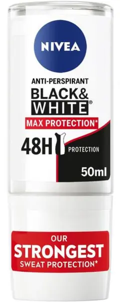 image of Nivea Black and White Max Protection Roll On Deodorant 50ml