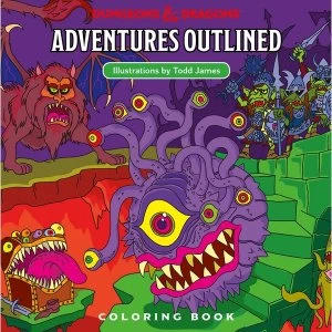 Image of Dungeons & Dragons (DDN) Adventures Outlined Coloring Book
