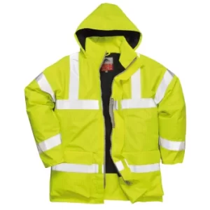 image of Biz Flame Hi Vis Flame Resistant Rain Jacket Yellow 2XL