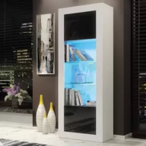 image of Modern Sideboard Display Cabinet Cupboard - White & Black