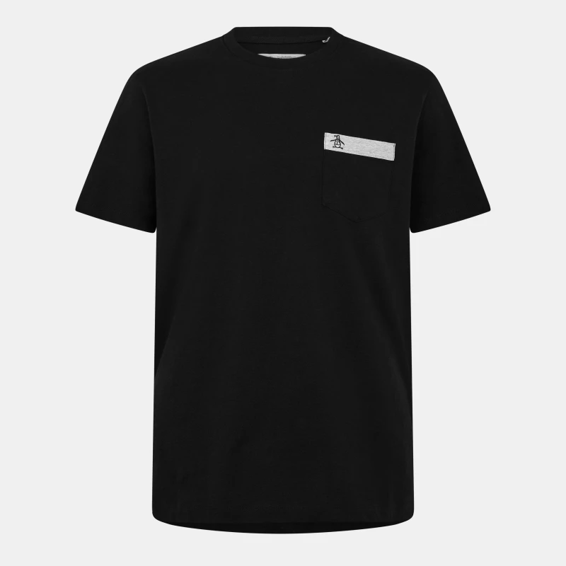 Image of Original Penguin Pocket T-Shirt Mens Black male 2X Large