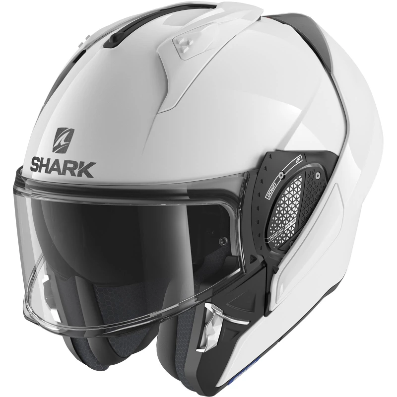 Image of Shark Evo-GT Blank Flip Front Motorcycle Helmet XS White (WHU) White