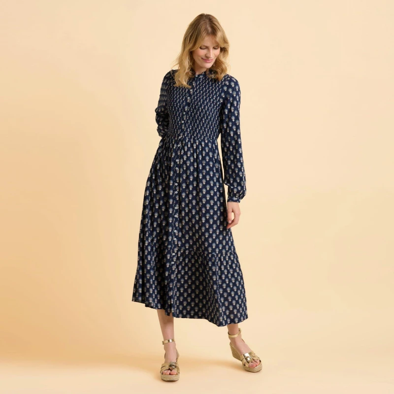 Image of Brakeburn Womens Lark Dress in Navy Size: 12 Navy Female 12